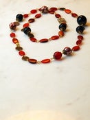 Image of Cloisonne and Glass Bead Necklace . CN020
