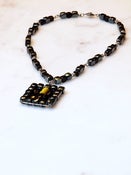 Image of Charcoal Onyx and Quartz Bead Necklace . CC003