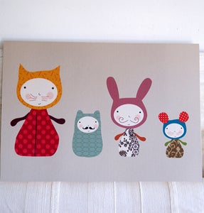 Image of Cuadro infantil FAMILIA -Wallart FAMILIA 