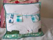 Image of Applique Cushion Cover - Washing Line