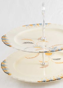 Image of 'Sunset' vintage two tier platter 