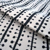 Image of Buds hemp/organic cotton fabric - black