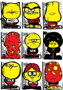 Image of Stinckers Uncut Sticker Sheets - Abe Lincoln Jr.
