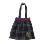Image of Kathryn- purple heathered tweed Market Bag...