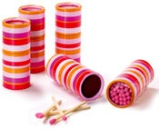 Image of 50 pack Tube Matches  • Pink Stripe
