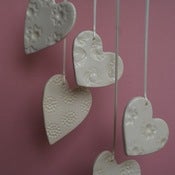 Image of vintage button ceramic hearts . . . 