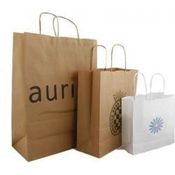 Image of Brown/ White Medium Promotional Bag