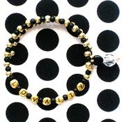 Image of LOYALTY Bangle Bracelet Gold and Onyx 