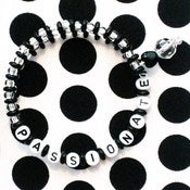 Image of PASSIONATE Bangle Bracelet Crystal and Onyx 