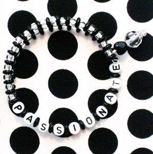 Image of PASSIONATE Bangle Bracelet Crystal and Onyx 