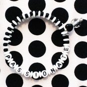 Image of PASSIONATE Bangle Bracelet White and Onyx 