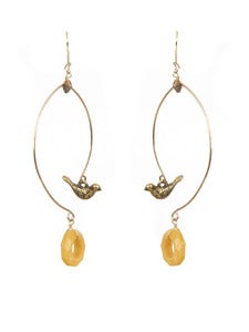 Image of hanging bird earrings