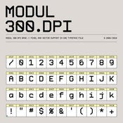 Image of Modul 300 dpi Pixel Based Font
