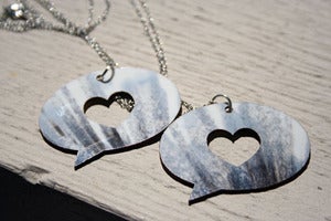 Image of Vinyl Necklace B&W Edition
