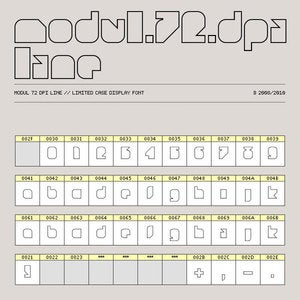 Image of Modul 72 dpi Line font
