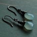 Image of Seafoam Sea earrings - chalcedony and oxidized sterling silver