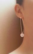 Image of Rounded long stem Wedding dress earrings