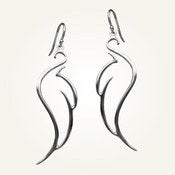 Image of Phoenix Wing Earrings, Sterling Silver