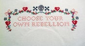 Image of Choose Your Own Rebellion Cross Stitch E-Pattern by LoungeKat and Radical Cross Stitch