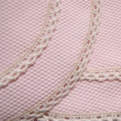 Image of Faldón y babero clasico rosa
