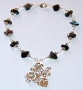 Image of Labradorite sterling silver handmade necklace, bracelet, earrings set