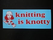 Image of Knitting is Knotty Vinyl Sticker