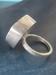 Image of chunky silver ring purple