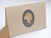 Image of Letterpress Silhouette Card - Cameo