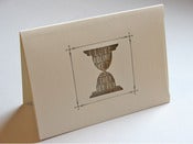 Image of Letterpress Silhouette Card - Hourglass