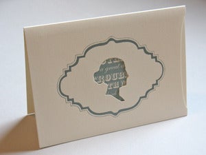 Image of Letterpress Silhouette Card - Mother