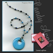 Image of Turquoise Donut Necklace