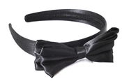 Image of Thick Black Bow Aliceband Hairband