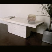 Image of Simple Coffee Table - Washed White Finish
