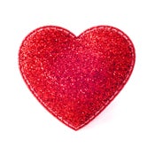 Image of Red Glitter Heart Pin