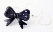 Image of Black Bow Necklace