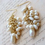 Image of Pearl Tassel Earrings