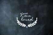 Image of garland & loved tiding ~ cursive