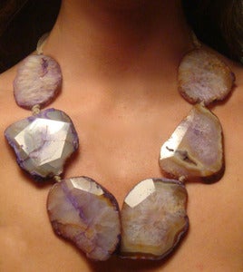 Image of Natural Purple Agate Necklace