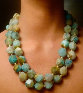 Image of Natural Blue Agate Necklace