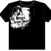 Image of White Statue on Black Shirt