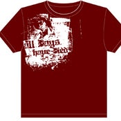 Image of White Statue On Burgundy Shirt