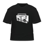 Image of Boom Box Logo - Black T - Men's - Gildan 100 % Cotton