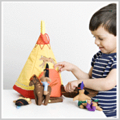 Image of Oskar & Ellen Tee pee and Native Americans