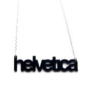 Image of helvetica typographic acrylic necklace