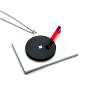 Image of turntable record player necklace