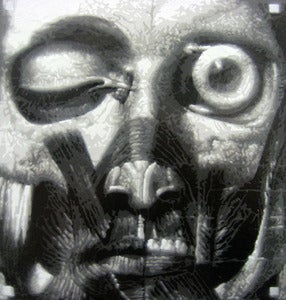 Image of LUCAMALEONTE - stencil on canvas - ed.5