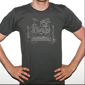 Image of Charcoal Gray Band T-Shirt- 1010