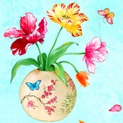 Image of Fusia - Chinoiserie Tulips