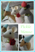 Image of PICKLE MOUSE felt soft toy pattern