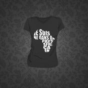 Image of Né Africain Noir Urban Style Classy V-neck T-shirt for Ladies